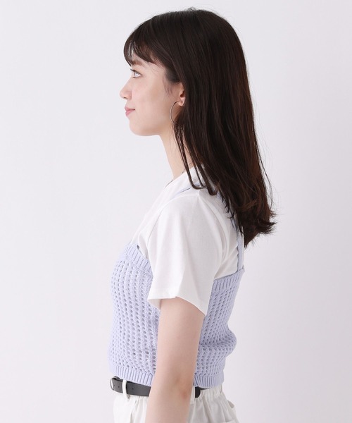 repipi armario（レピピ アルマリオ）の「☆セットアイテム☆メッシュキャミ＆ロゴTシャツ（その他トップス・キッズ・ブルー/ブラック/アイボリー・MEDIUM/LARGE）」の8枚目の写真