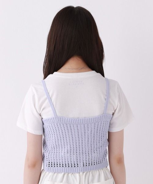 repipi armario（レピピ アルマリオ）の「☆セットアイテム☆メッシュキャミ＆ロゴTシャツ（その他トップス・キッズ・ブルー/ブラック/アイボリー・MEDIUM/LARGE）」の9枚目の写真