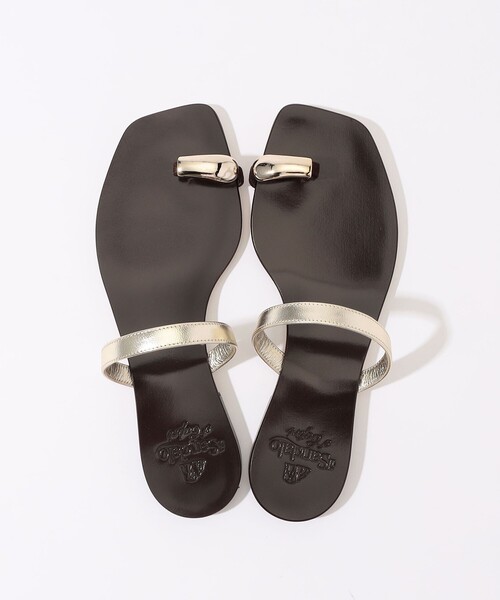 il sandalo of capri(イルサンダロオフカプリ)の「Il Sandalo of Capri ベアストラップフラットサンダル(サンダル・レディース・ダークブラウン・38/36/37)」の2枚目の写真
