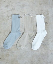 SHIZUTA（シズタ）の「SZT:後ろリボン　バックリボンソックス　3足セット（ソックス/靴下）」