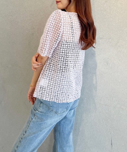 Olu.(オルドット)の「フラワークロシェトップス(その他トップス・レディース・クリーム/ラベンダー・FREE)」の9枚目の写真