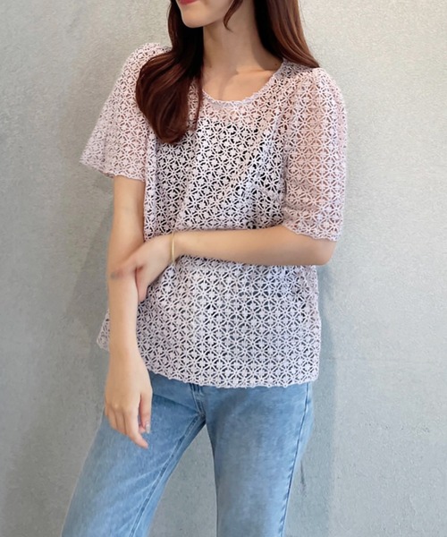 Olu.(オルドット)の「フラワークロシェトップス(その他トップス・レディース・クリーム/ラベンダー・FREE)」の14枚目の写真