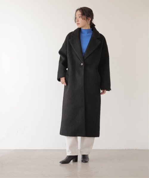 frames RAY CASSIN（フレームスレイカズン）の「ニットシャギーチェスターコート（チェスターコート・レディース・チャコールグレー/ブラック/グレイッシュベージュ・FREE）」の4枚目の写真