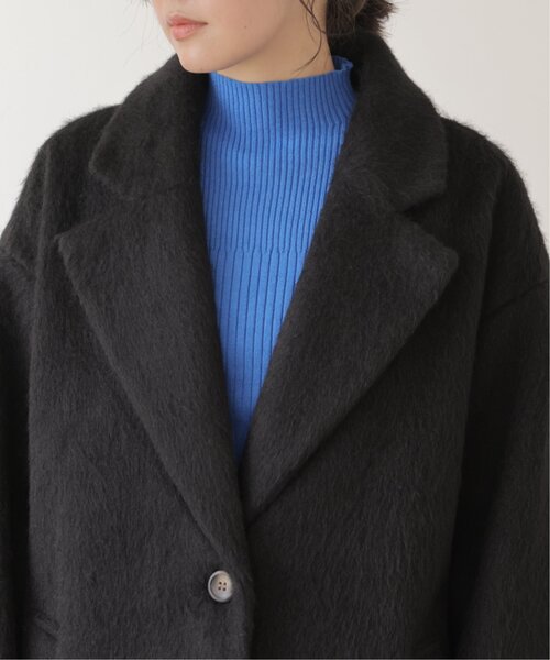 frames RAY CASSIN（フレームスレイカズン）の「ニットシャギーチェスターコート（チェスターコート・レディース・チャコールグレー/ブラック/グレイッシュベージュ・FREE）」の8枚目の写真