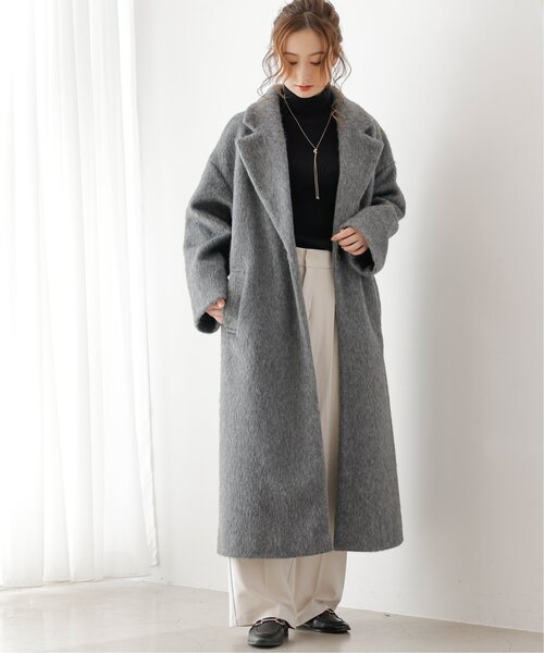 frames RAY CASSIN（フレームスレイカズン）の「ニットシャギーチェスターコート（チェスターコート・レディース・チャコールグレー/ブラック/グレイッシュベージュ・FREE）」の21枚目の写真