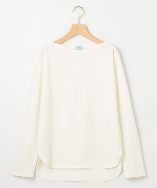 組曲(クミキョク)の「コットンバスクロング Tシャツ(Tシャツ/カットソー・レディース・アイボリー系1/ブラック系1/アイボリー系・3/2)」の16枚目の写真