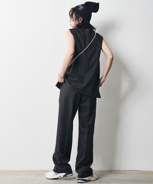 CHIC STYLE（シックスタイル）の「＜大きいサイズ＞ノースリーブブラウス シックスタイル（シャツ/ブラウス・レディース・グレー/ブラック・3L/5L/L/4L/LL）」の5枚目の写真