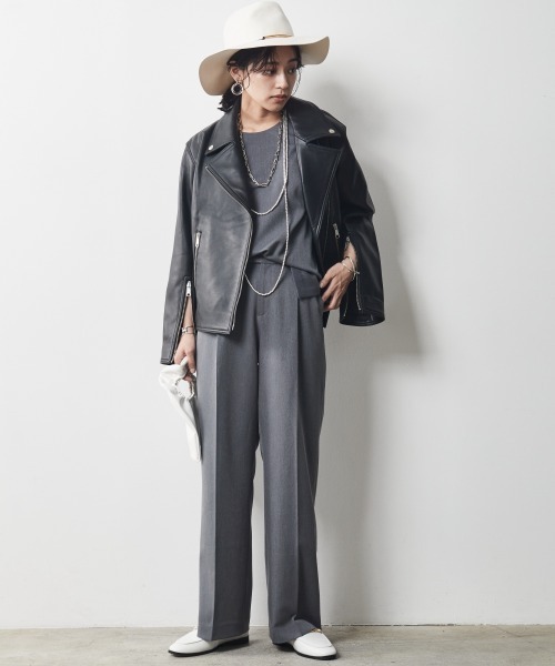 CHIC STYLE（シックスタイル）の「＜大きいサイズ＞ノースリーブブラウス シックスタイル（シャツ/ブラウス・レディース・グレー/ブラック・3L/5L/L/4L/LL）」の12枚目の写真