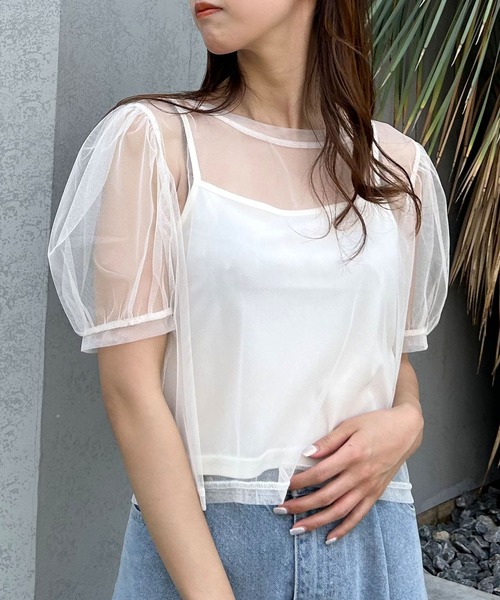 INGNI(イング)の「2Wayチュールリボントップスキャミセット(Tシャツ/カットソー・レディース・ブラック/ライトピンク/オフホワイト・M)」の21枚目の写真