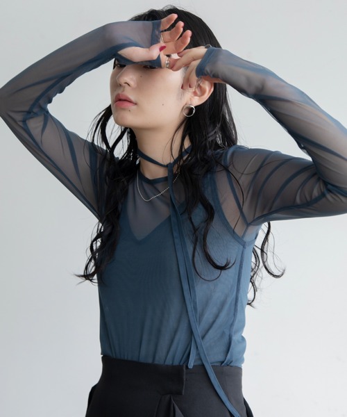 SIVA / シヴァ / フルレイヤードバイアスジップ プルオーバーカットソー SIVA / シヴァ / フルレイヤードバイアスジップ プルオーバー