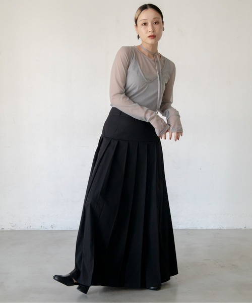 VACANCY(ヴァカンシー)の「レイヤードシアートップス(Tシャツ/カットソー・レディース・ブラック/ブルー/グレー/グリーン・FREE)」の8枚目の写真