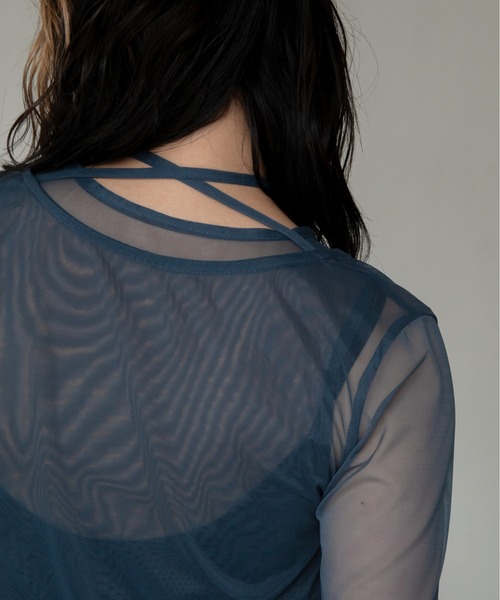 VACANCY(ヴァカンシー)の「レイヤードシアートップス(Tシャツ/カットソー・レディース・ブラック/ブルー/グレー/グリーン・FREE)」の19枚目の写真