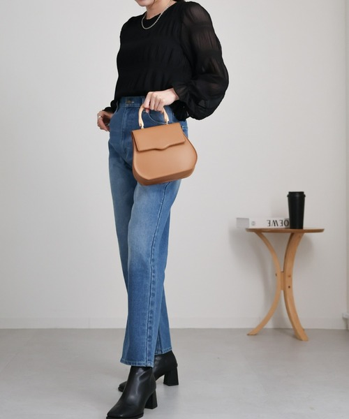 sakishimatokyo（サキシマトーキョー）の「シャーリングデザインブラウス（シャツ/ブラウス・レディース・ライトベージュ/ブラック・FREE）」の6枚目の写真