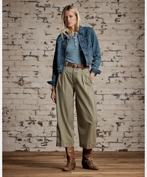 RRL ダブルアールエル ワークチノ USA製 タック ワイドストレート カーキ RRL ダブルアールエル ワークチノ USA製 タック ワイドストレート カーキ