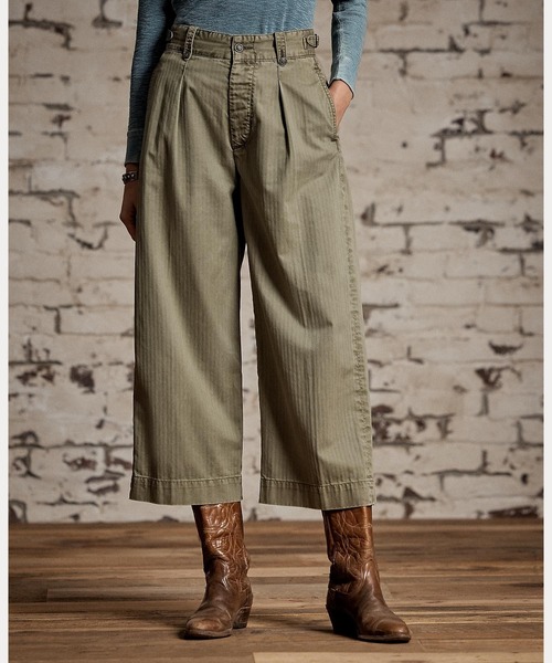 RRL(ダブル アール エル)の「コットン クロップド ワイドレッグ パンツ(その他パンツ・レディース・グリーン系1・24/25/26/27/28/29)」の10枚目の写真