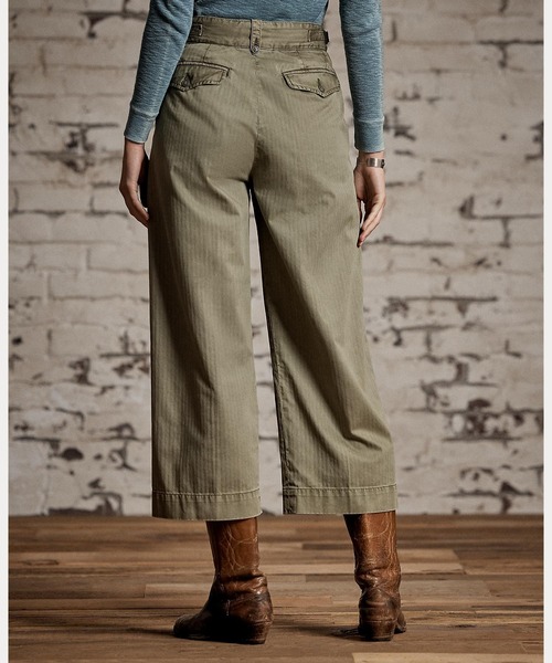 RRL(ダブル アール エル)の「コットン クロップド ワイドレッグ パンツ(その他パンツ・レディース・グリーン系1・24/25/26/27/28/29)」の8枚目の写真