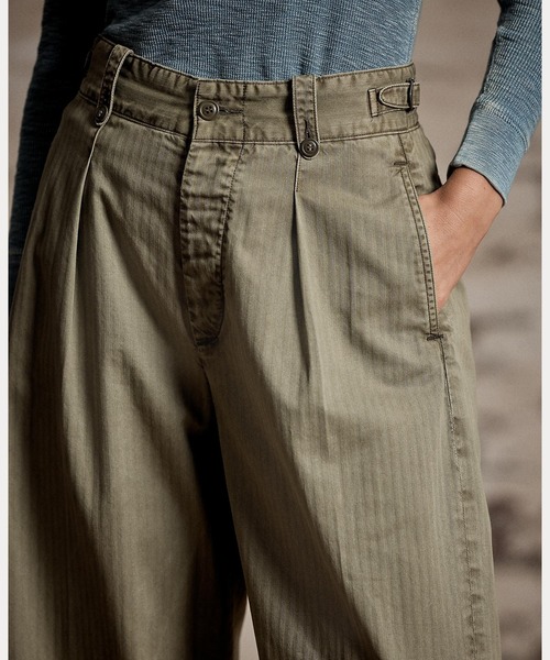 RRL(ダブル アール エル)の「コットン クロップド ワイドレッグ パンツ(その他パンツ・レディース・グリーン系1・24/25/26/27/28/29)」の9枚目の写真