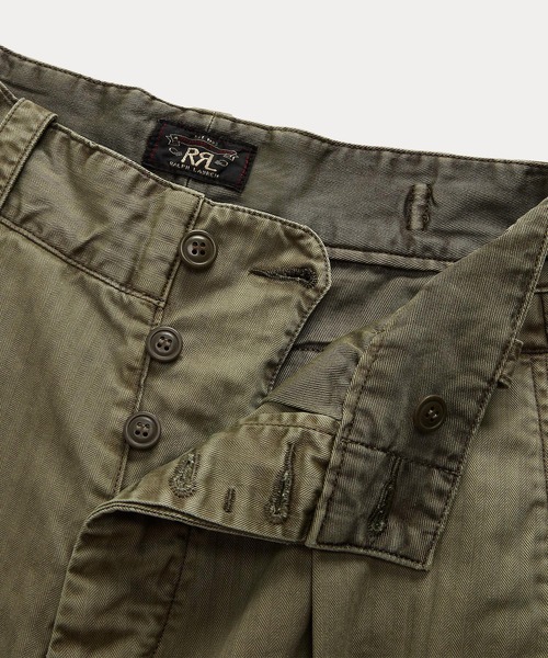 RRL(ダブル アール エル)の「コットン クロップド ワイドレッグ パンツ(その他パンツ・レディース・グリーン系1・24/25/26/27/28/29)」の4枚目の写真