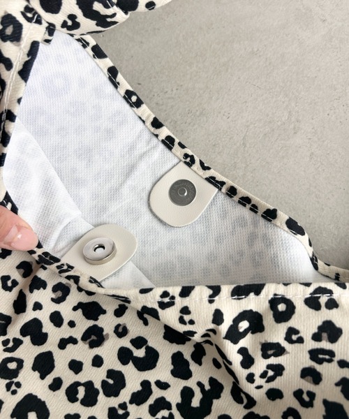 MYMOOD.（マイムード）の「【A4サイズ収納可】2WAYノットハンドル レオパードトートバッグ（トートバッグ・レディース・アイボリー/ブラウン・FREE）」の5枚目の写真