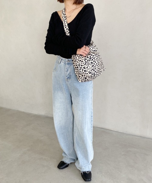 MYMOOD.（マイムード）の「【A4サイズ収納可】2WAYノットハンドル レオパードトートバッグ（トートバッグ・レディース・アイボリー/ブラウン・FREE）」の15枚目の写真