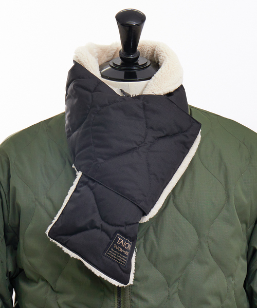 TAION（タイオン）の「【TAION /タイオン】MILITARY REVERSIBLE　SCARF/ミリタリーリバーシブルマフラー（マフラー・メンズ・ブラック系その他/ダークグリーン/カーキ/ブラック/その他1/ネイビー/グリーン系その他2/ダークベージュ・フリー）」の14枚目の写真