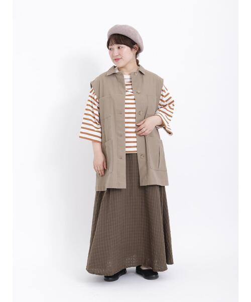 Samansa Mos2（サマンサ モスモス）の「ミリタリーベスト（ベスト・レディース・カーキ/ベージュ・F）」の5枚目の写真