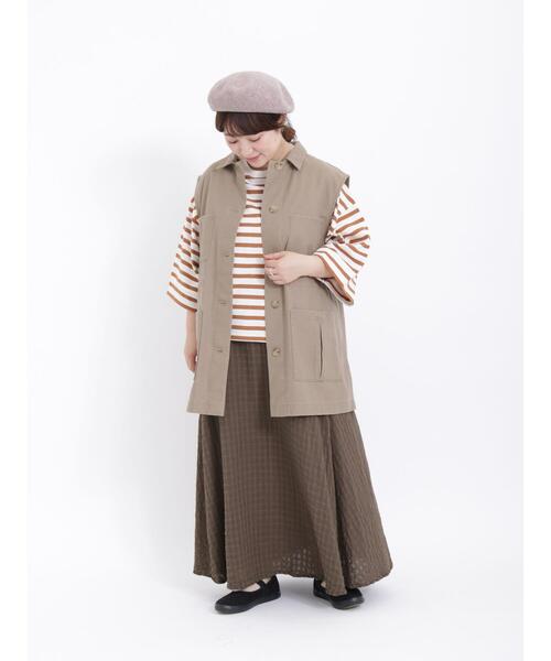 Samansa Mos2（サマンサ モスモス）の「ミリタリーベスト（ベスト・レディース・カーキ/ベージュ・F）」の6枚目の写真