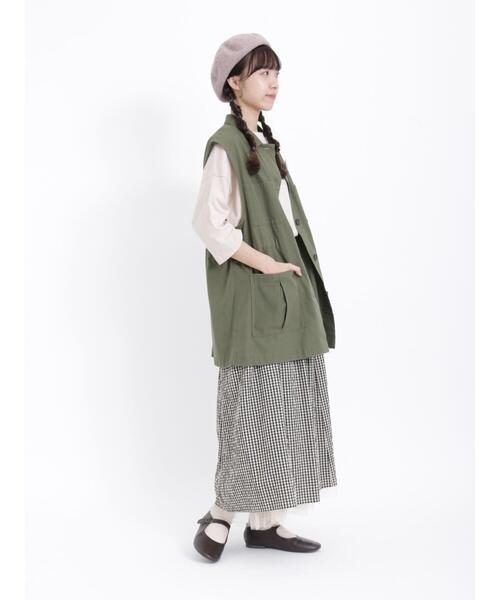 Samansa Mos2（サマンサ モスモス）の「ミリタリーベスト（ベスト・レディース・カーキ/ベージュ・F）」の8枚目の写真