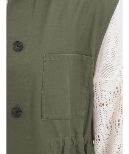 Samansa Mos2（サマンサ モスモス）の「ミリタリーベスト（ベスト・レディース・カーキ/ベージュ・F）」の16枚目の写真