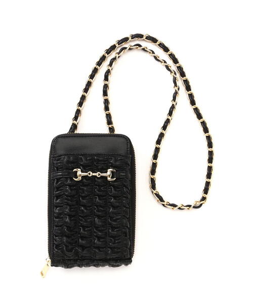 EDIT COLOGNE(エディットコロン)の「スマホショルダー(スマホグッズ・レディース・ブラック/ブルー/オフホワイト・フリ-)」の4枚目の写真