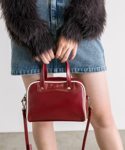 OLIVE des OLIVE（オリーブデオリーブ）の「ミニスポーツバッグ　1032120110（ショルダーバッグ・レディース・ボルドー/ブラック・FREE）」の10枚目の写真