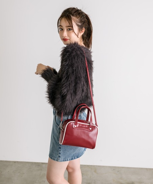 OLIVE des OLIVE（オリーブデオリーブ）の「ミニスポーツバッグ　1032120110（ショルダーバッグ・レディース・ボルドー/ブラック・FREE）」の11枚目の写真