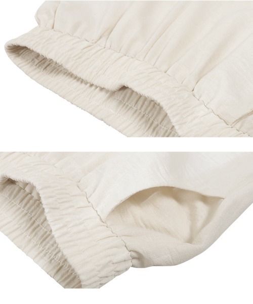 KOBE LETTUCE（コウベレタス）の「リネン風ノースリーブセットアップ（セットアップ・レディース・ブラック/ベージュ・M）」の6枚目の写真