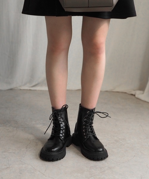 minia（ミニア）の「8ホールレースアップショート（ブーツ・レディース・ブラウン/ブラック・S/M/L）」の12枚目の写真