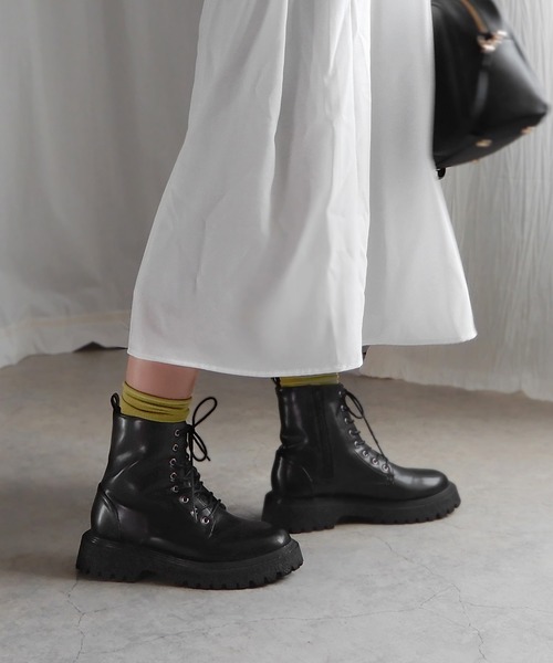 minia（ミニア）の「8ホールレースアップショート（ブーツ・レディース・ブラウン/ブラック・S/M/L）」の7枚目の写真