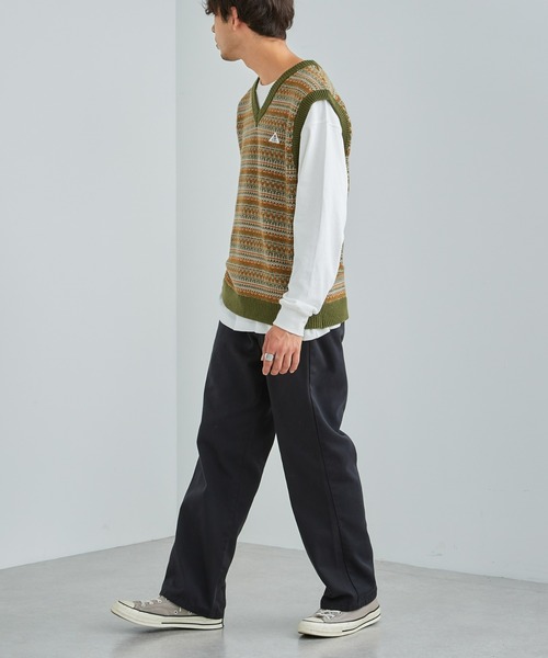 GEVACO（ゲバコ）の「【GEVACO】ジャガードニットベスト（ベスト・メンズ・ネイビー/ホワイト/カーキ・LARGE）」の20枚目の写真