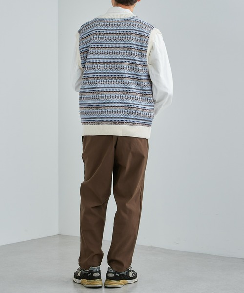 GEVACO（ゲバコ）の「【GEVACO】ジャガードニットベスト（ベスト・メンズ・ネイビー/ホワイト/カーキ・LARGE）」の13枚目の写真