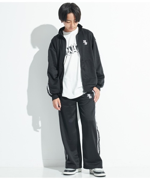 ANAP GｉRL（アナップガール）の「R+S吸水速乾付きラインジャージパンツ（その他パンツ・キッズ・ブラック/ライトブルー・S/M/XS）」の5枚目の写真