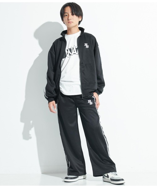 ANAP GｉRL（アナップガール）の「R+S吸水速乾付きラインジャージパンツ（その他パンツ・キッズ・ブラック/ライトブルー・S/M/XS）」の7枚目の写真