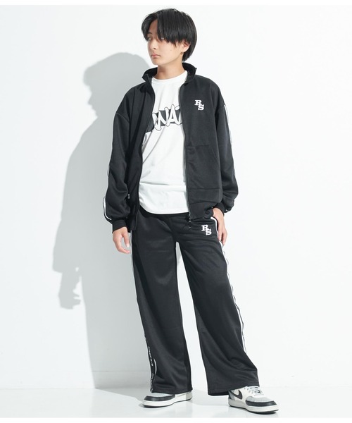 ANAP GｉRL（アナップガール）の「R+S吸水速乾付きラインジャージパンツ（その他パンツ・キッズ・ブラック/ライトブルー・S/M/XS）」の8枚目の写真