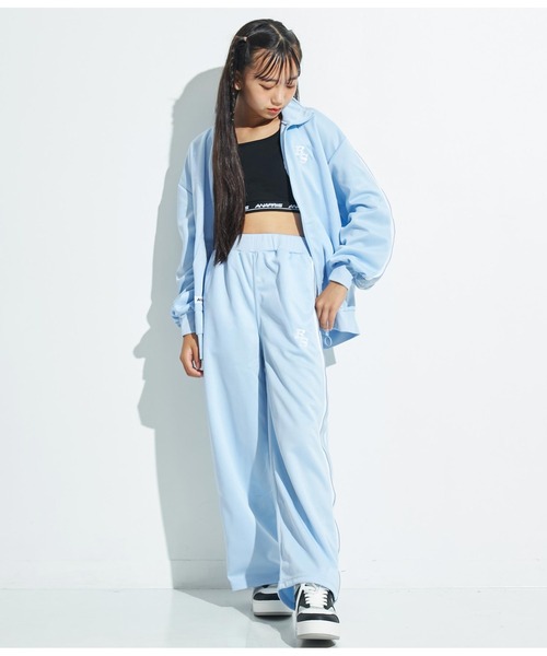 ANAP GｉRL（アナップガール）の「R+S吸水速乾付きラインジャージパンツ（その他パンツ・キッズ・ブラック/ライトブルー・S/M/XS）」の12枚目の写真