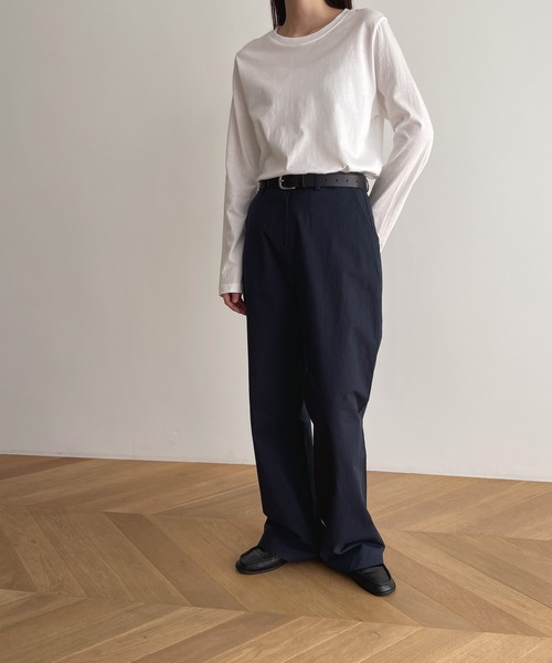 CANAL JEAN（キャナルジーン）の「El mar　BASICコットンロングTシャツ（Tシャツ/カットソー・レディース・ホワイト・ONE SIZE）」の4枚目の写真