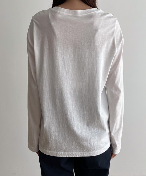 CANAL JEAN（キャナルジーン）の「El mar　BASICコットンロングTシャツ（Tシャツ/カットソー・レディース・ホワイト・ONE SIZE）」の8枚目の写真