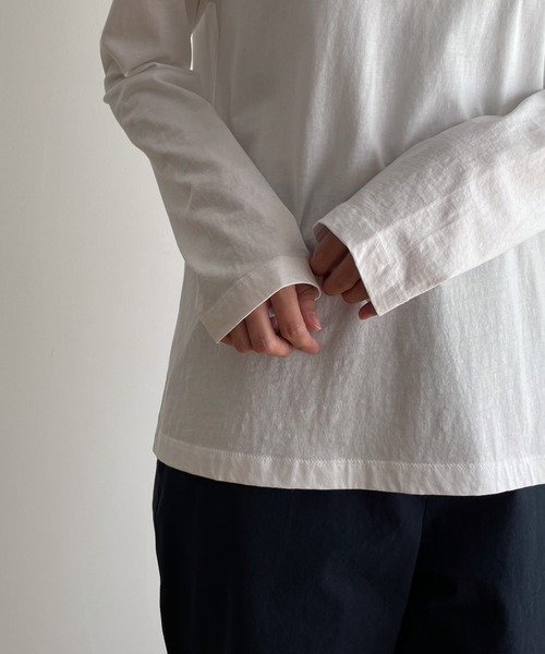 CANAL JEAN（キャナルジーン）の「El mar　BASICコットンロングTシャツ（Tシャツ/カットソー・レディース・ホワイト・ONE SIZE）」の10枚目の写真
