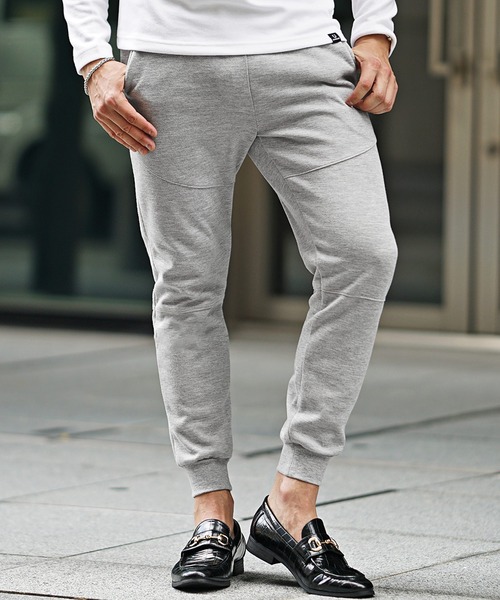 SOMEDIFF】毛玉ができにくい スウェットスキニージョガーパンツ メンズ