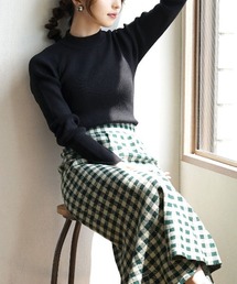 zootie | 【新感覚のなめらかタッチ！】チクチクしない なめらかリブニット［ハイネック］(ニット/セーター)