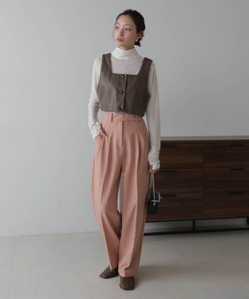 Bab（バブ）の「前後2WAYプチハイカットソー（Tシャツ/カットソー・レディース・ブルー/ブラック/オフホワイト/ブラウン/ライトグリーン・FREE）」の10枚目の写真