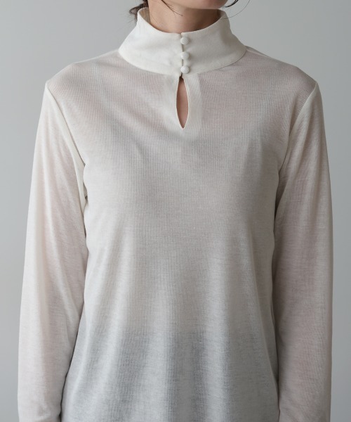 Bab（バブ）の「前後2WAYプチハイカットソー（Tシャツ/カットソー・レディース・ブルー/ブラック/オフホワイト/ブラウン/ライトグリーン・FREE）」の12枚目の写真