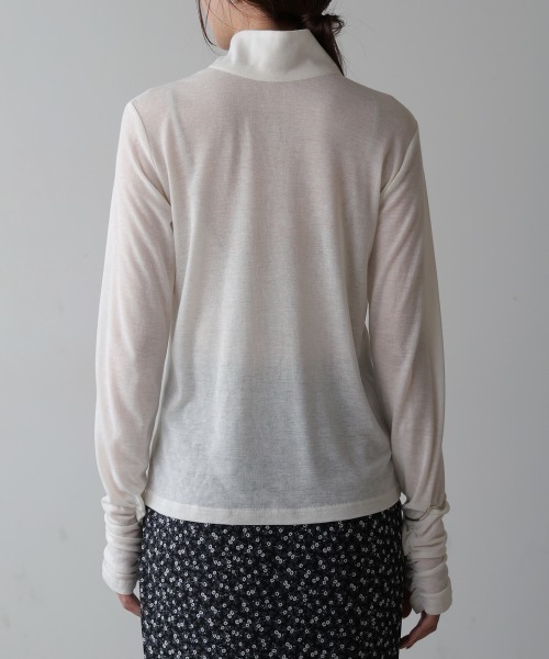 Bab（バブ）の「前後2WAYプチハイカットソー（Tシャツ/カットソー・レディース・ブルー/ブラック/オフホワイト/ブラウン/ライトグリーン・FREE）」の16枚目の写真