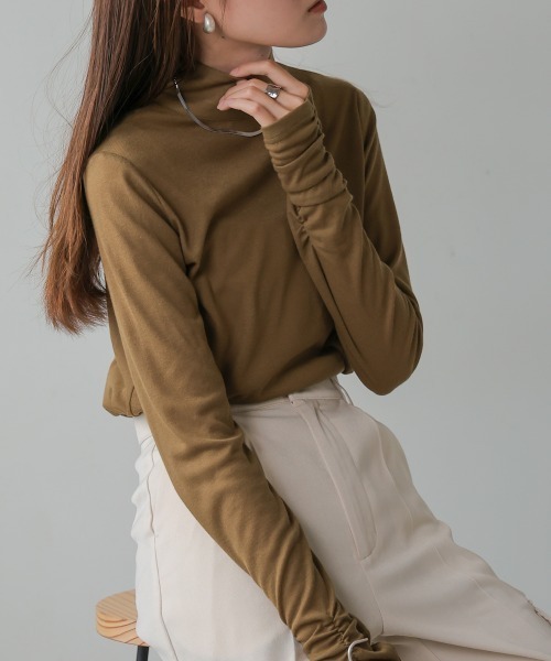 Bab（バブ）の「前後2WAYプチハイカットソー（Tシャツ/カットソー・レディース・ブルー/ブラック/オフホワイト/ブラウン/ライトグリーン・FREE）」の17枚目の写真